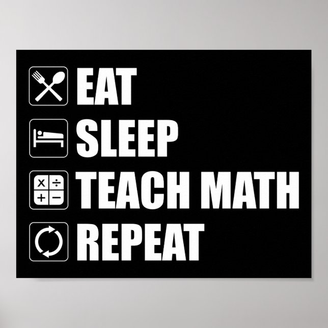 Ät. Sov. Teach Math. Upprepa Poster (Framsidan)
