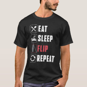 Ät Söv Vänd Upprepa Balisong Fjärilskniven T Shirt