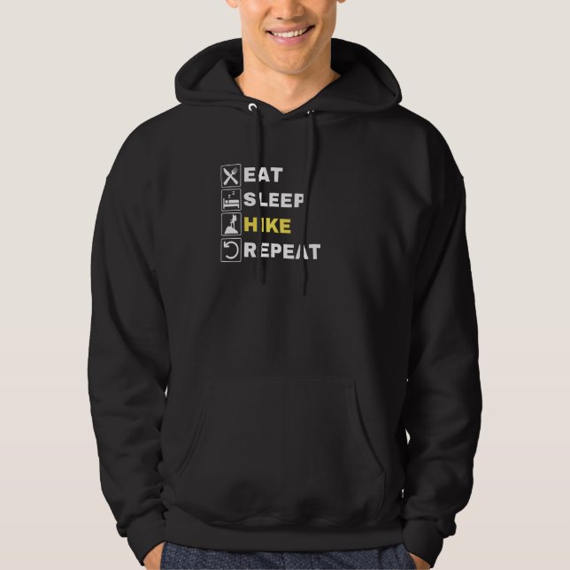 Ät Sov Vandra Upprepa    Vandring  Vandrare  Campi Hoodie (Framsida)