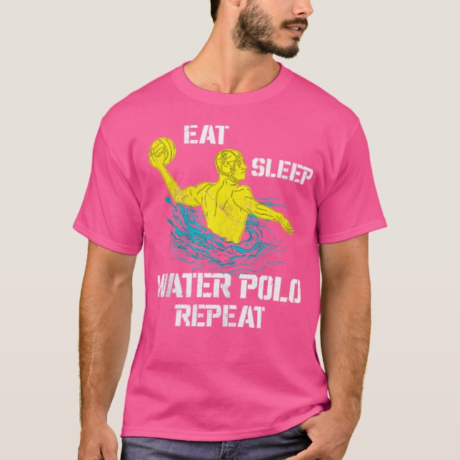 Ät Sov Vatten Polo Reapeat Vatten Kvinnans Vatten  T Shirt (Framsida)
