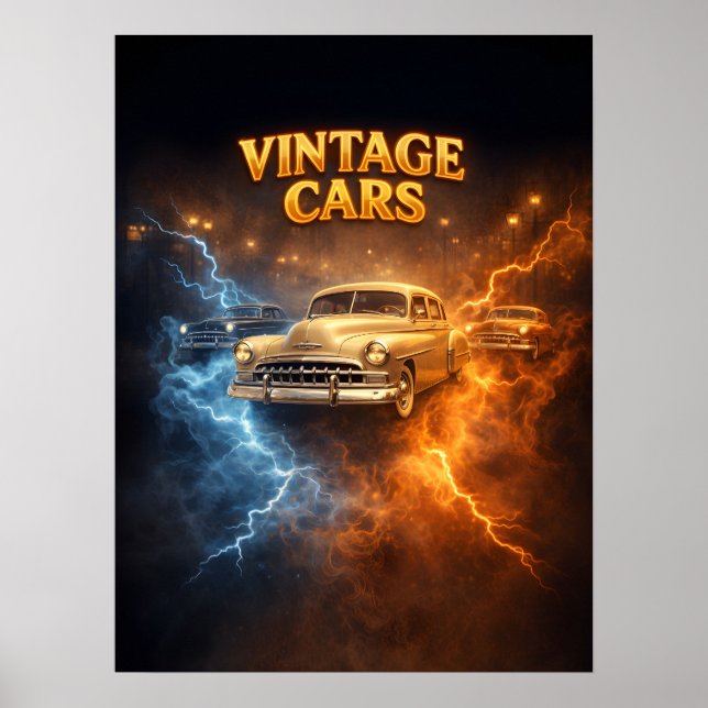 Ät Sov Vintagebilar Poster (Framsidan)