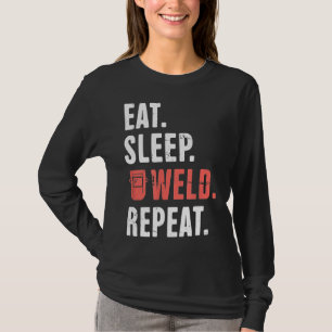 Ät. Sov. Weld. Upprepa. Funny Welder Ws3u7 T Shirt