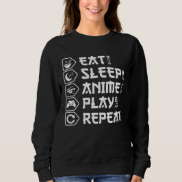 Ät Sova Anime Spela Upprepa Otaku Anime Livsstil T Shirt