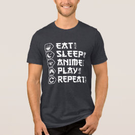 Ät Sova Anime Spela Upprepa Otaku Anime Livsstil T Shirt