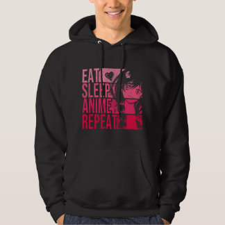 Ät Sova Anime Upprepa - Anime Älskare Gåvor Idé G Hoodie