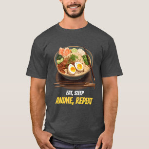 Ät Sova Anime Upprepa Anime Streetwear rolig T Shirt