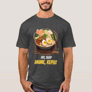 Ät Sova Anime Upprepa Anime Streetwear rolig T Shirt