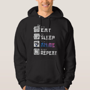 Ät Sova Anime Upprepa , Animes present Hoodie
