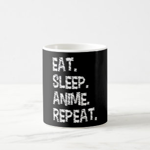 Ät Sova Anime Upprepa Design för Anime-älskare Kaffemugg