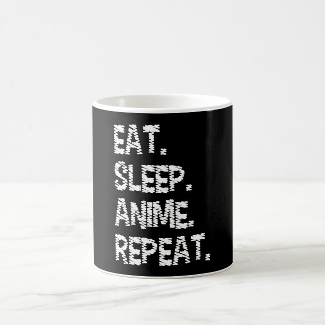 Ät Sova Anime Upprepa | Design för Anime-älskare Kaffemugg (Center)