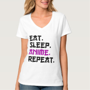 Ät Sova Anime Upprepa T Shirt