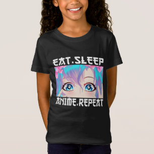 Ät Sova Anime Upprepa T Shirt