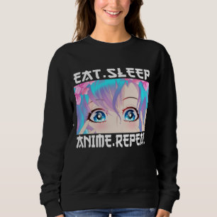 Ät Sova Anime Upprepa T Shirt