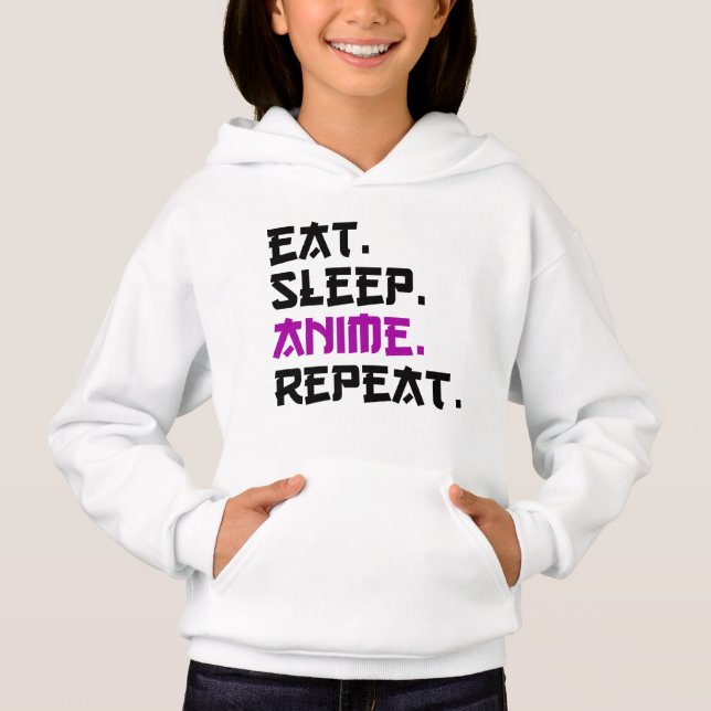 Ät Sova Anime Upprepa    T Shirt (Framsida)