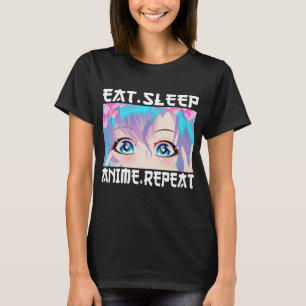 Ät Sova Anime Upprepa T Shirt