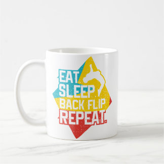 Ät Sova Bakåtvolt Upprepa Retro Gymnastik Traceu Kaffemugg