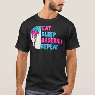 Ät Sova Baseboll Upprepa Roliga Pojkar Baseboll T Shirt