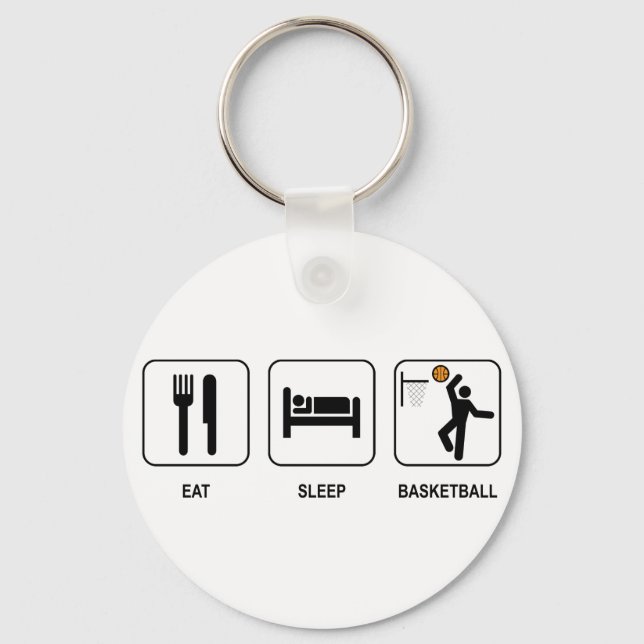 Ät Sova Basket Nyckelring (Framsida)