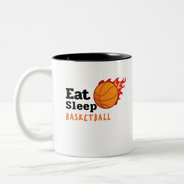 Ät Sova Basket Två-Tonad Mugg (Vänster)