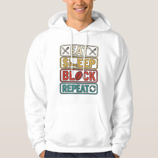Ät Sova Blockera Upprepa Fotboll Vintage T-Shirt D Hoodie