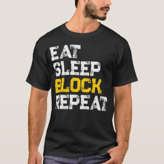 Ät Sova Blockera Upprepa Fotbollsoffensiv T Shirt
