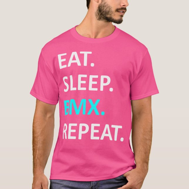 Ät Sova Bmx Upprepa T Shirt (Framsida)