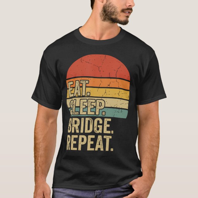 Ät Sova Bro Upprepa Kort T Shirt (Framsida)
