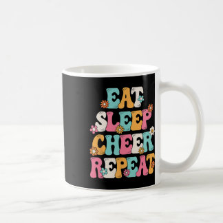 Ät Sova Cheer Upprepa Cheerleader Cheerleading Wo Kaffemugg