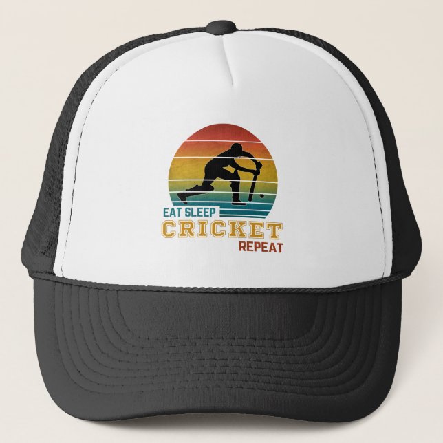 Ät Sova Cricket Upprepa  Keps (Framsida)