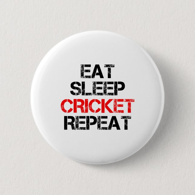 Ät Sova Cricket Upprepa Lag Liga Amatör Proffs Knapp (Framsida)