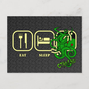 Ät - Sova - Cthulhu vykort