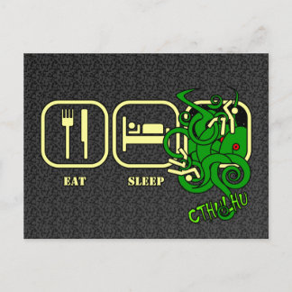 Ät - Sova - Cthulhu vykort