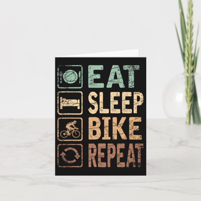 Ät Sova Cykel Upprepa Cykel  Kort (Framsida)
