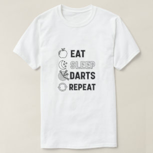Ät Sova Dart Spela Igen Gåvor till Dartspelare Män T Shirt
