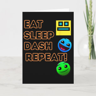 Ät Sova Dash Upprepa Video Game Geometri Video Ga Kort