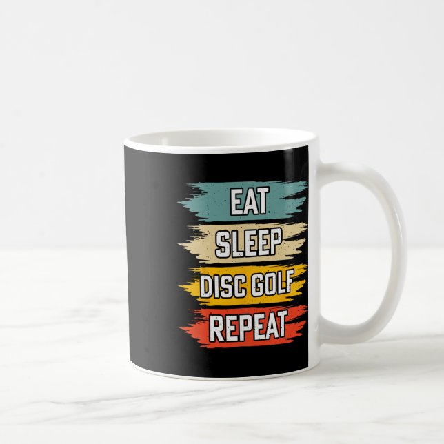 Ät Sova Discgolf Upprepa _2  Kaffemugg (Höger)