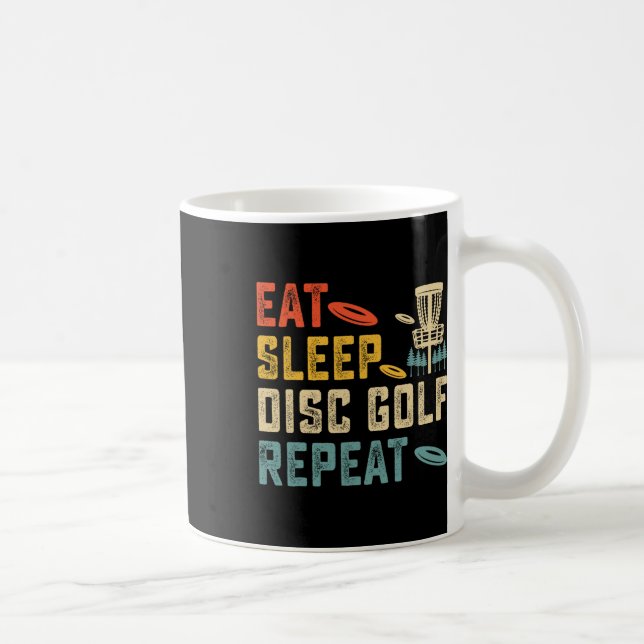Ät Sova Discgolf Upprepa  Kaffemugg (Höger)