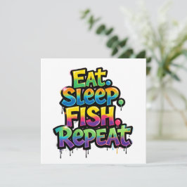 Ät Sova Fiska Upprepa Regnbågsgraffiti