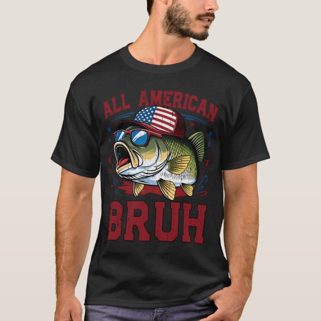 Ät Sova Fiska Upprepa - Roligt Fiske T Shirt (Framsida)