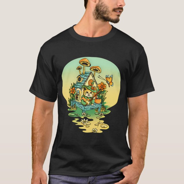 Ät Sova Fiska Upprepa Stor Present Fiske Älskare F T Shirt (Framsida)