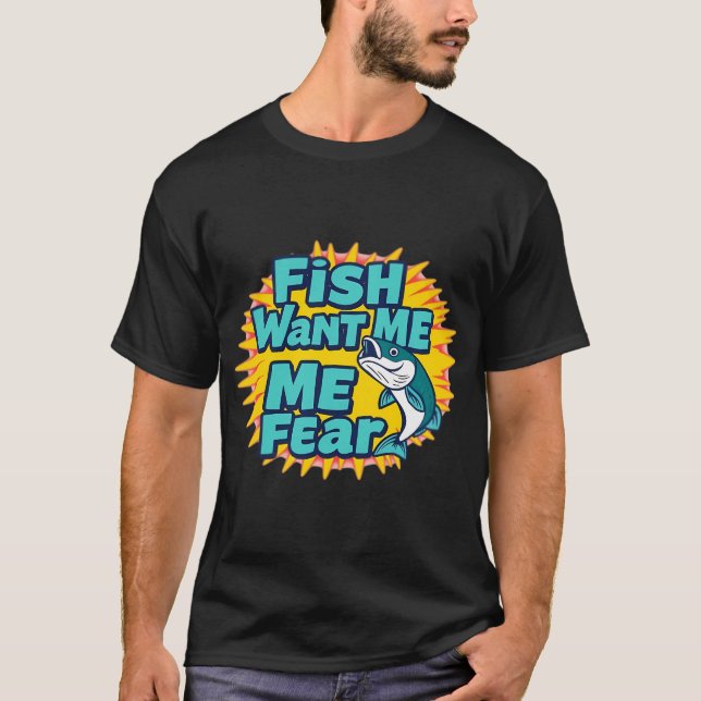 Ät Sova Fiska Upprepa T Shirt (Framsida)
