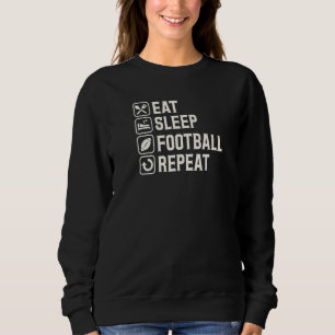 Ät Sova Fotboll Upprepa College Football Fan Tidsf T Shirt