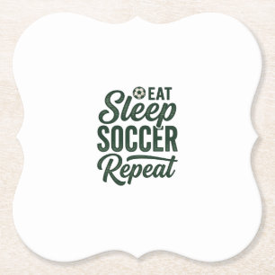 Ät Sova Fotboll Upprepa Vintage T-Shirt Design_1 Underlägg Papper