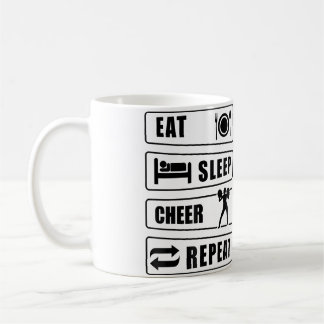Ät Sova Glädja Upprepa Cheerleading Cheerleader Gy Kaffemugg