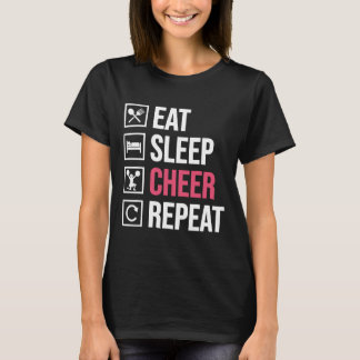 Ät Sova Glädja Upprepa Rolig Cheerleading Cheerlea T Shirt