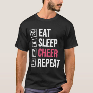 Ät Sova Glädja Upprepa Rolig Cheerleading Cheerlea T Shirt