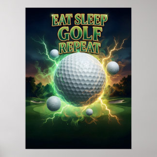 Ät Sova Golf Flamma Poster