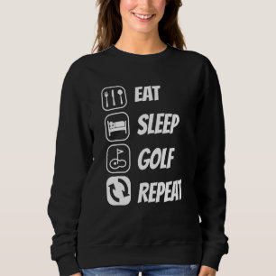 Ät Sova Golf Upprepa Golfande Golf Spelare Driver T Shirt
