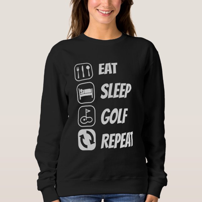 Ät Sova Golf Upprepa Golfande Golf Spelare Driver  T Shirt (Framsida)