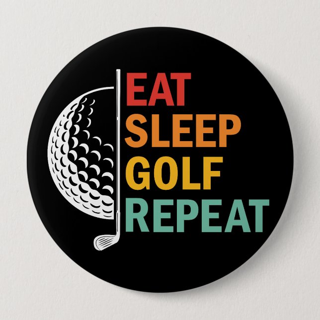 Ät Sova Golf Upprepa  Knapp (Framsida)